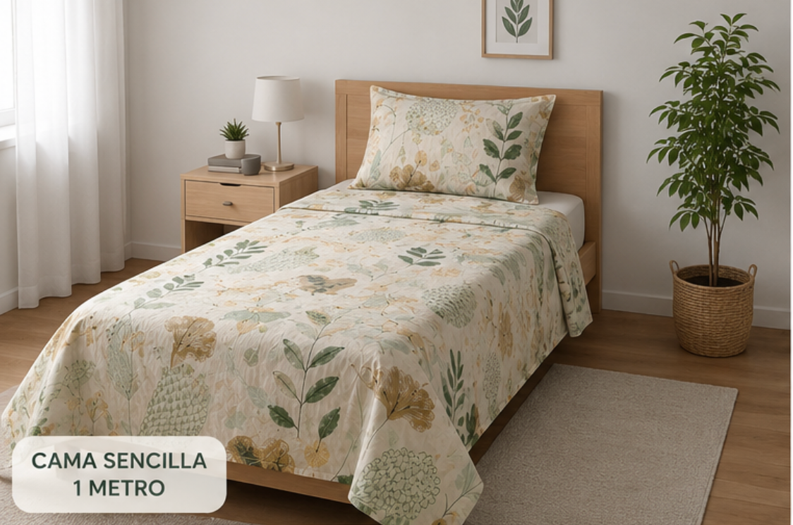 🌿Juego De Sábanas Premium Soft Garden