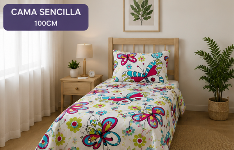 🦋 Juego De Sábanas Luxury Mariposas