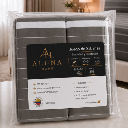 🟰Juego De Sábanas Líneas De Luna